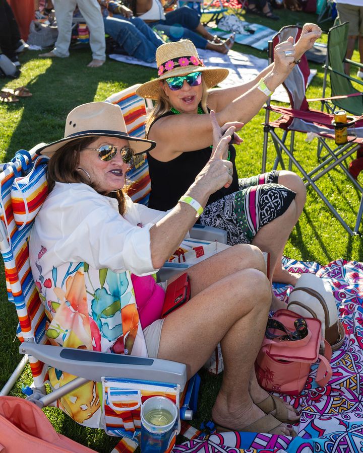 Guests toasting in the sunshine