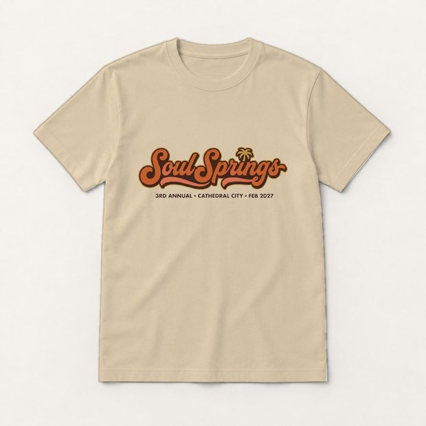 Soul Springs unisex tee in sand