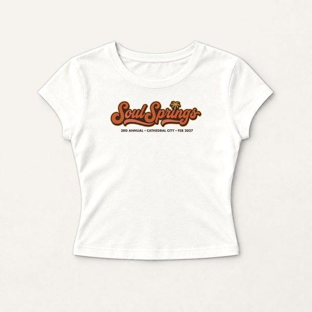 Soul Springs baby tee in white